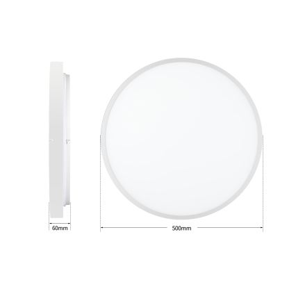 Brilagi - LED ściemnialna oprawa sufitowa GLASS POOL DOUBLE LED/60W/230V 3000-6000K 50 cm biała + pilot zdalnego sterowania