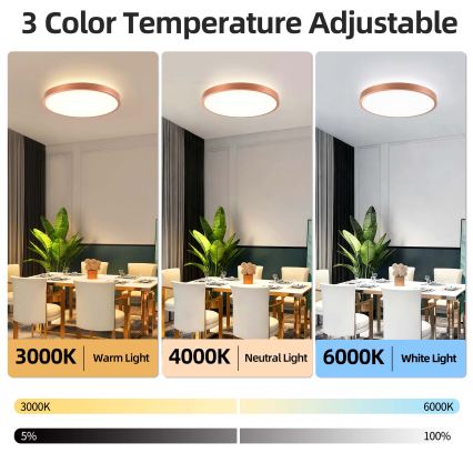 BRILAGI - LED ściemnialna lampa sufitowa GLASS POOL DOUBLE LED/60W/230V, średnica 50 cm, miedziana + pilot zdalnego sterowania