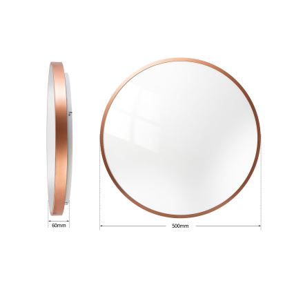 BRILAGI - LED ściemnialna lampa sufitowa GLASS POOL DOUBLE LED/60W/230V, średnica 50 cm, miedziana + pilot zdalnego sterowania