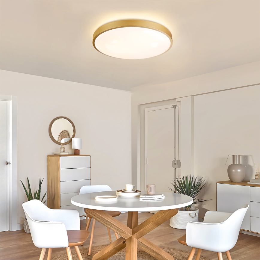 Brilagi - Ściemnialna oprawa sufitowa LED GLASS POOL DOUBLE LED/60W/230V 3000-6000K 50 cm złota + pilot zdalnego sterowania