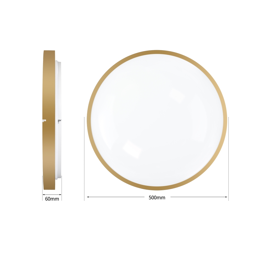 Brilagi - Ściemnialna oprawa sufitowa LED GLASS POOL DOUBLE LED/60W/230V 3000-6000K 50 cm złota + pilot zdalnego sterowania