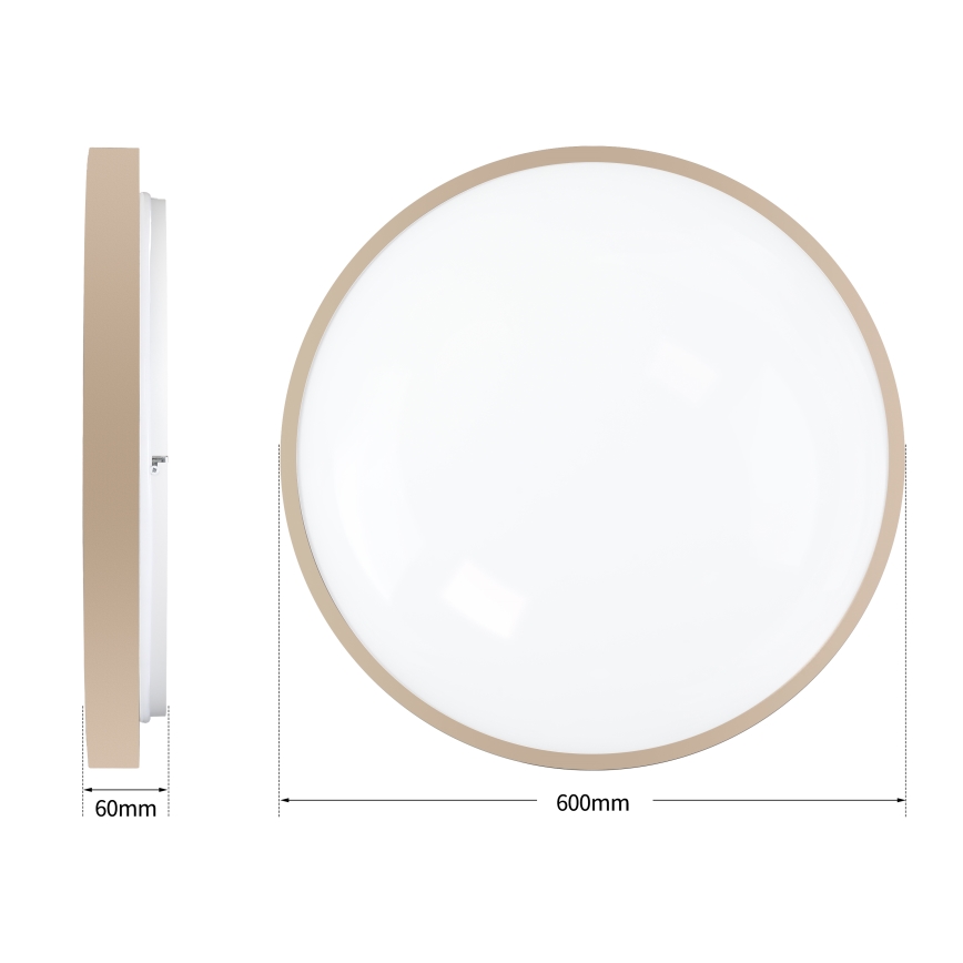 Brilagi - Ściemnialna lampa sufitowa LED GLASS POOL DOUBLE LED/80W/230V 3000-6000K 60 cm beżowa + pilot zdalnego sterowania