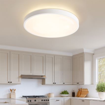 Brilagi - LED Ściemnialna lampa sufitowa GLASS POOL DOUBLE LED/80W/230V 3000-6000K 60 cm biała + pilot zdalnego sterowania