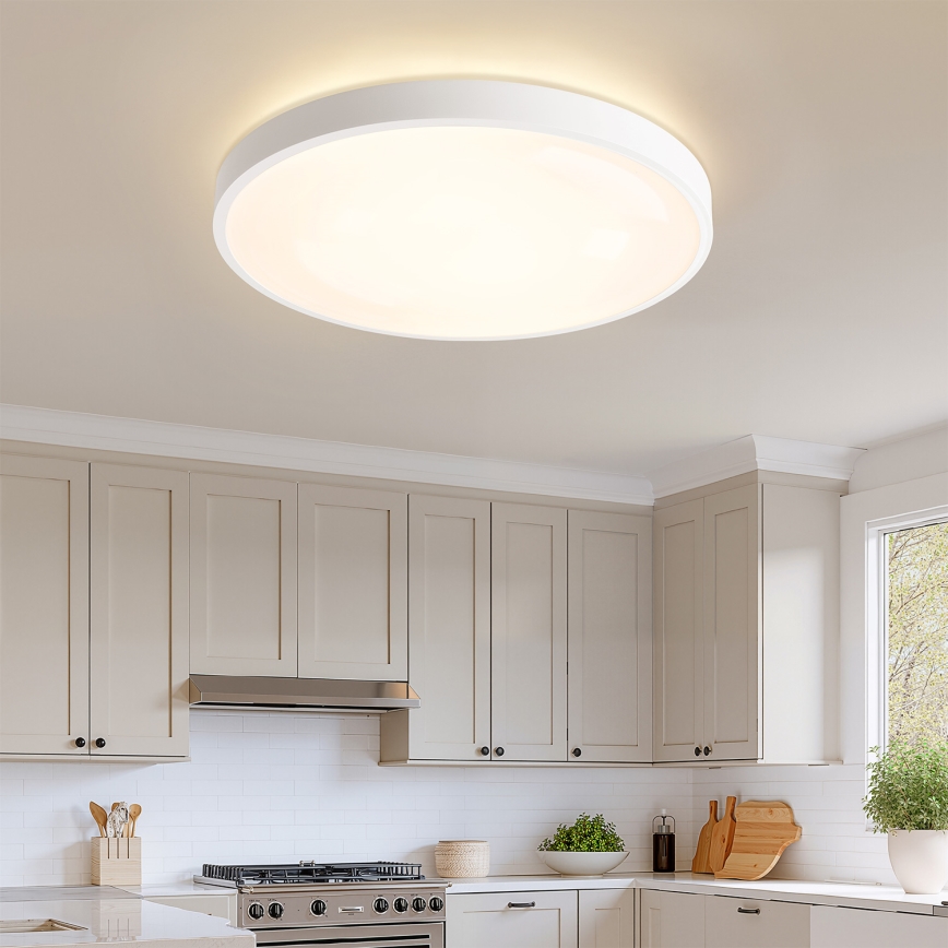 Brilagi - LED Ściemnialna lampa sufitowa GLASS POOL DOUBLE LED/80W/230V 3000-6000K 60 cm biała + pilot zdalnego sterowania