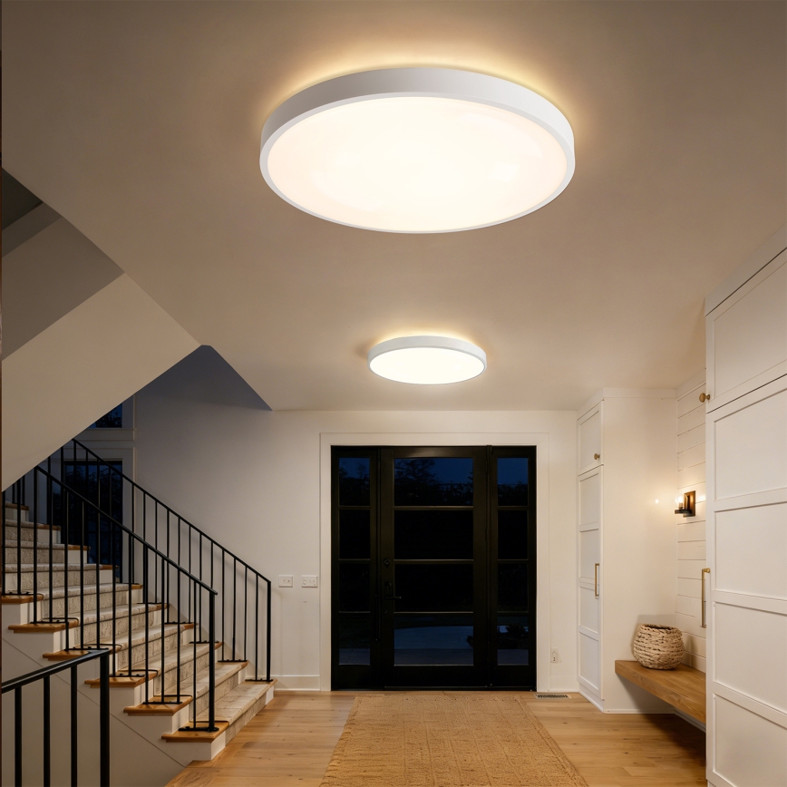 Brilagi - LED Ściemnialna lampa sufitowa GLASS POOL DOUBLE LED/80W/230V 3000-6000K 60 cm biała + pilot zdalnego sterowania