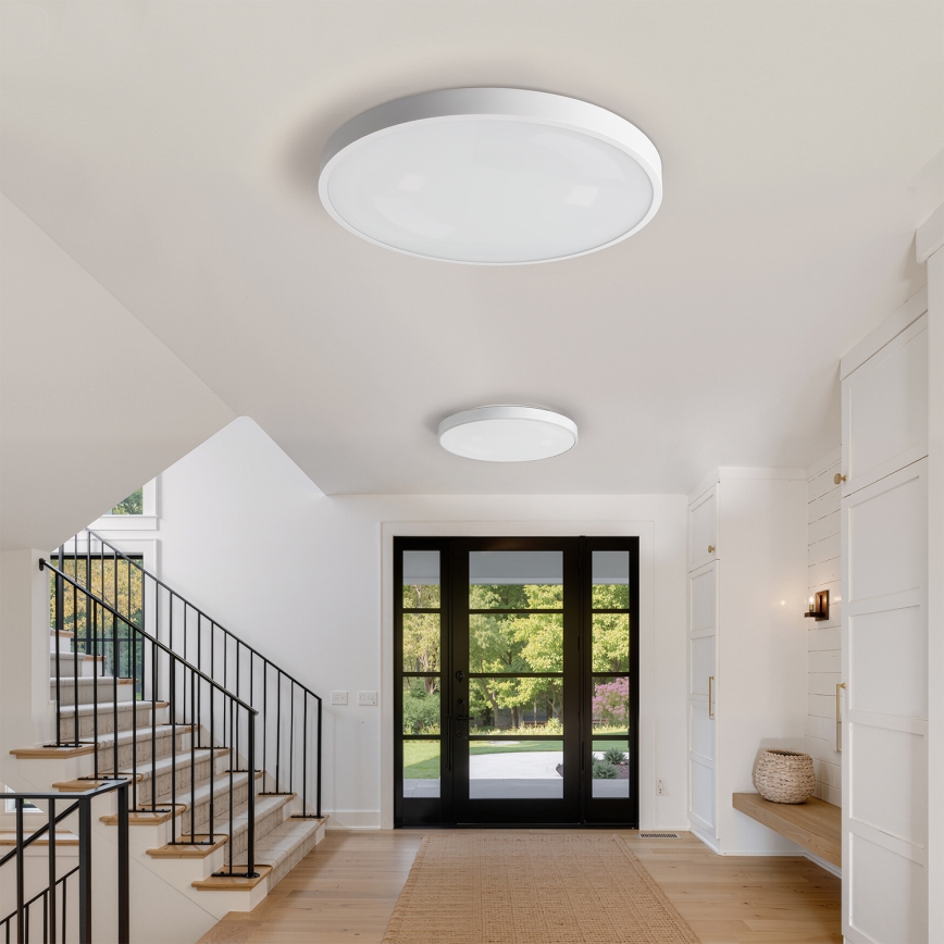 Brilagi - LED Ściemnialna lampa sufitowa GLASS POOL DOUBLE LED/80W/230V 3000-6000K 60 cm biała + pilot zdalnego sterowania