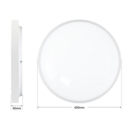 Brilagi - LED Ściemnialna lampa sufitowa GLASS POOL DOUBLE LED/80W/230V 3000-6000K 60 cm biała + pilot zdalnego sterowania