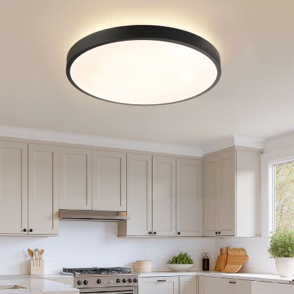 Brilagi - Ściemnialny plafon LED GLASS POOL DOUBLE LED/80W/230V 3000-6000K 60 cm czarny + pilot zdalnego sterowania