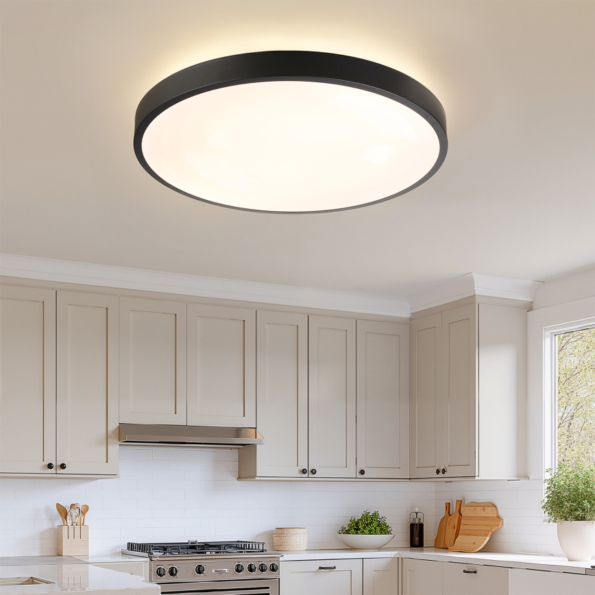 Brilagi - Ściemnialny plafon LED GLASS POOL DOUBLE LED/80W/230V 3000-6000K 60 cm czarny + pilot zdalnego sterowania