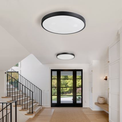 Brilagi - Ściemnialny plafon LED GLASS POOL DOUBLE LED/80W/230V 3000-6000K 60 cm czarny + pilot zdalnego sterowania