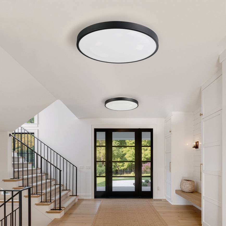 Brilagi - Ściemnialny plafon LED GLASS POOL DOUBLE LED/80W/230V 3000-6000K 60 cm czarny + pilot zdalnego sterowania