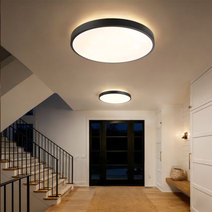 Brilagi - Ściemnialny plafon LED GLASS POOL DOUBLE LED/80W/230V 3000-6000K 60 cm czarny + pilot zdalnego sterowania