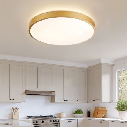 Brilagi - ściemnialna oprawa sufitowa LED GLASS POOL DOUBLE LED/80W/230V 3000-6000K 60 cm złota + pilot zdalnego sterowania