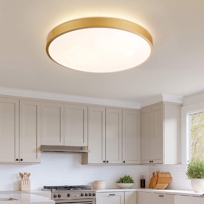 Brilagi - ściemnialna oprawa sufitowa LED GLASS POOL DOUBLE LED/80W/230V 3000-6000K 60 cm złota + pilot zdalnego sterowania