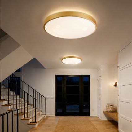 Brilagi - ściemnialna oprawa sufitowa LED GLASS POOL DOUBLE LED/80W/230V 3000-6000K 60 cm złota + pilot zdalnego sterowania