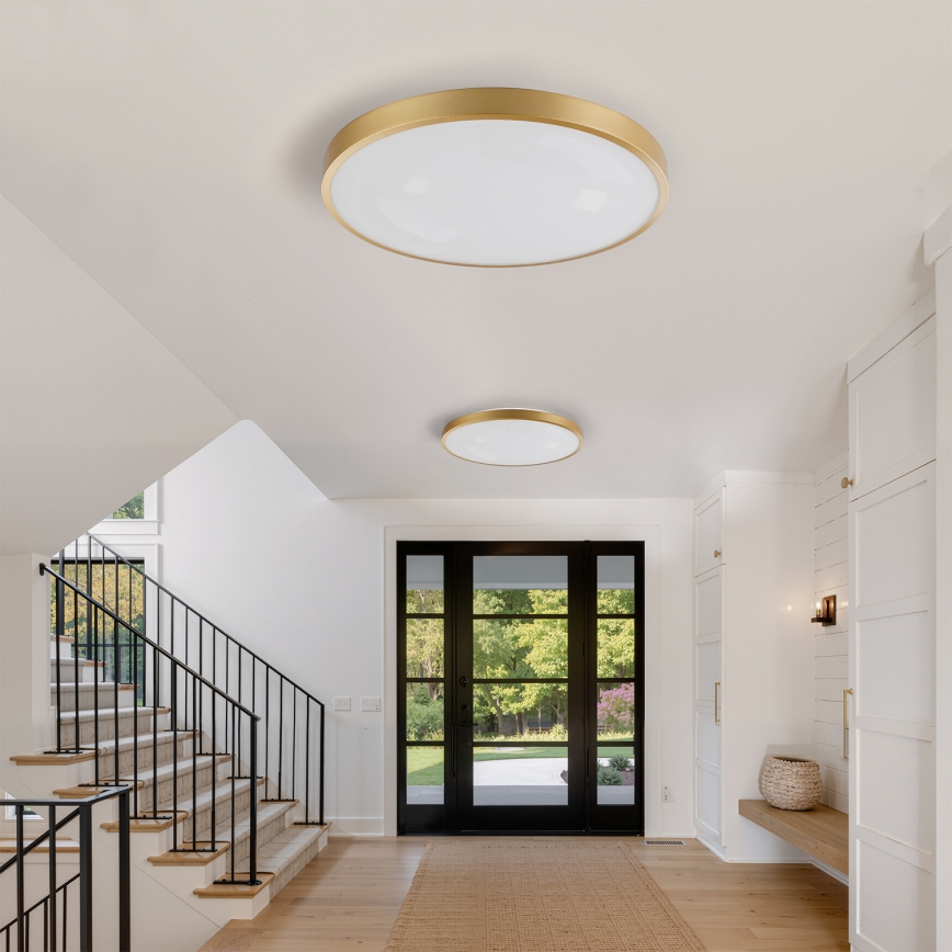 Brilagi - ściemnialna oprawa sufitowa LED GLASS POOL DOUBLE LED/80W/230V 3000-6000K 60 cm złota + pilot zdalnego sterowania