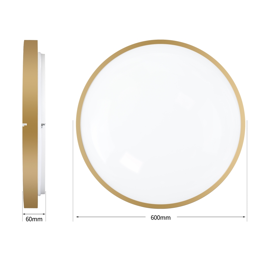 Brilagi - ściemnialna oprawa sufitowa LED GLASS POOL DOUBLE LED/80W/230V 3000-6000K 60 cm złota + pilot zdalnego sterowania