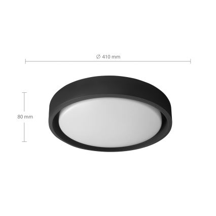 Brilagi - ściemnialna lampa sufitowa MATTEO LED/48W/230V 3000-6500K śr. 41 cm czarna  + zdalne sterowanie