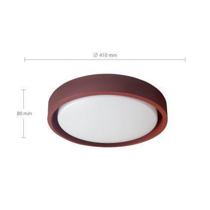 Brilagi - ściemnialna lampa sufitowa LED MATTEO LED/48W/230V 3000-6500K śr. 41 cm czerwona + pilot zdalnego sterowania
