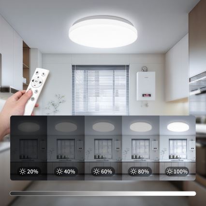 Brilagi - ściemnialna oprawa sufitowa LED MILKY WAY LED/24W/230V 3000-6500K śr. 38 cm + pilot zdalnego sterowania