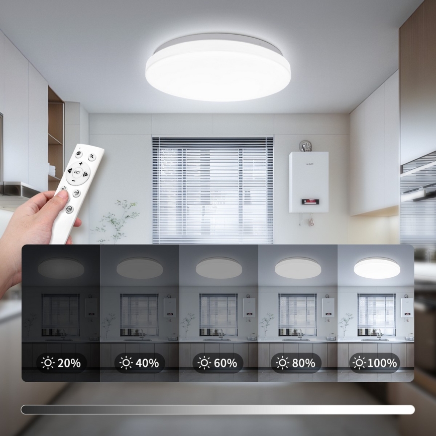 Brilagi - ściemnialna oprawa sufitowa LED MILKY WAY LED/24W/230V 3000-6500K śr. 38 cm + pilot zdalnego sterowania