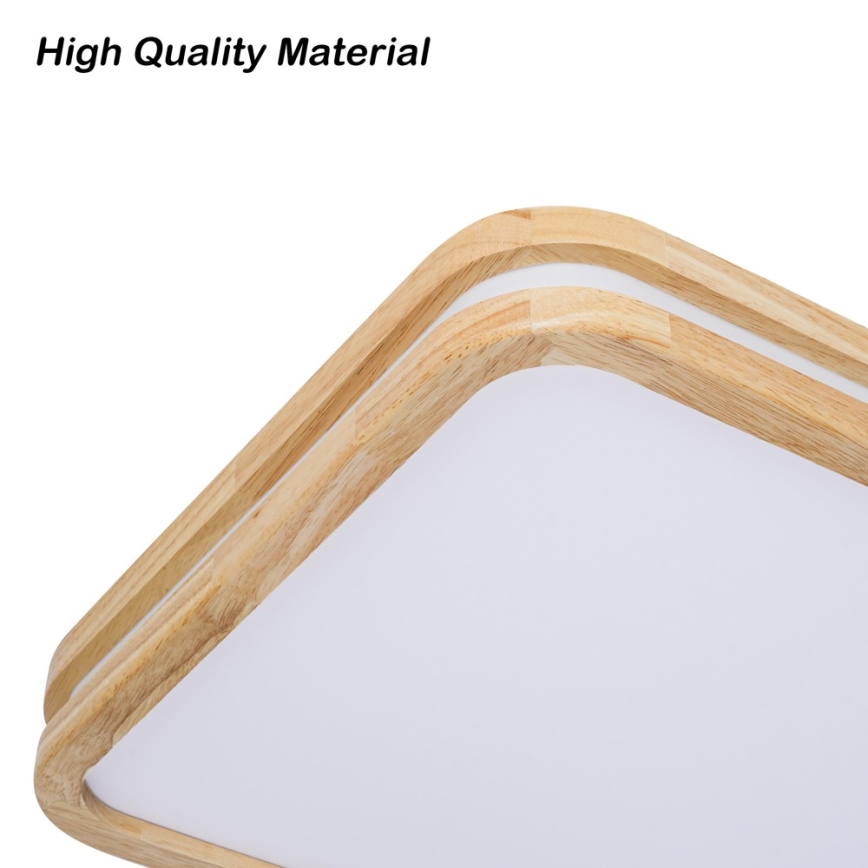 Brilagi - Ściemnialna lampa sufitowa LED MOLINA SQUARE LED/128W/230V 3000-6000K dąb 90x60 cm + pilot zdalnego sterowania