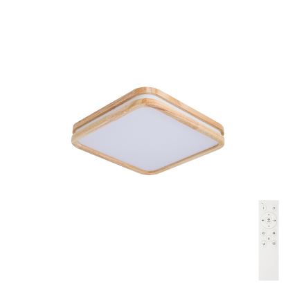 Brilagi - Ściemnialna lampa sufitowa MOLINA SQUARE LED/48W/230V 3000-6000K dąb 40x40 cm + zdalne sterowanie (pilot)