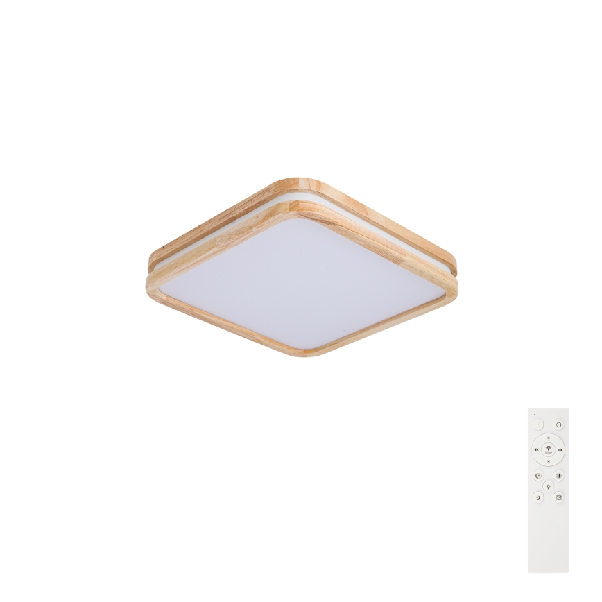 Brilagi - Ściemnialna lampa sufitowa MOLINA SQUARE LED/48W/230V 3000-6000K dąb 40x40 cm + zdalne sterowanie (pilot)