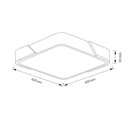 Brilagi - Ściemnialna oprawa sufitowa LED PILANA LED/48W/230V 3000-6500K dąb/biały 42x42 cm + pilot zdalnego sterowania