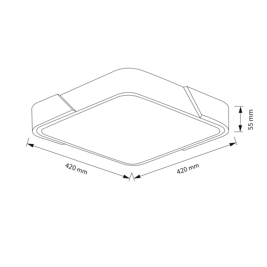 Brilagi - Ściemnialna oprawa sufitowa LED PILANA LED/48W/230V 3000-6500K dąb/biały 42x42 cm + pilot zdalnego sterowania