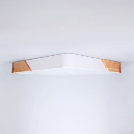Brilagi - Ściemnialna lampa sufitowa LED PILANA LED/48W/230V 3000-6500K dąb/biały 42x42 cm + zdalne sterowanie