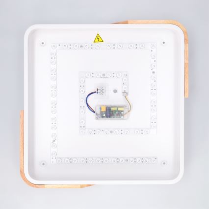 Brilagi - Ściemnialna lampa sufitowa LED PILANA LED/48W/230V 3000-6500K dąb/biały 42x42 cm + zdalne sterowanie