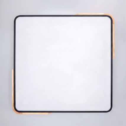 Brilagi - Ściemnialny plafon sufitowy LED PILANA LED/60W/230V 3000-6500K dąb/czarny 56x56 cm + zdalne sterowanie