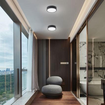 Brilagi - Ściemnialna oprawa sufitowa LED POOL LED/18W/230V 3000-6000K 20 cm czarna + pilot zdalnego sterowania