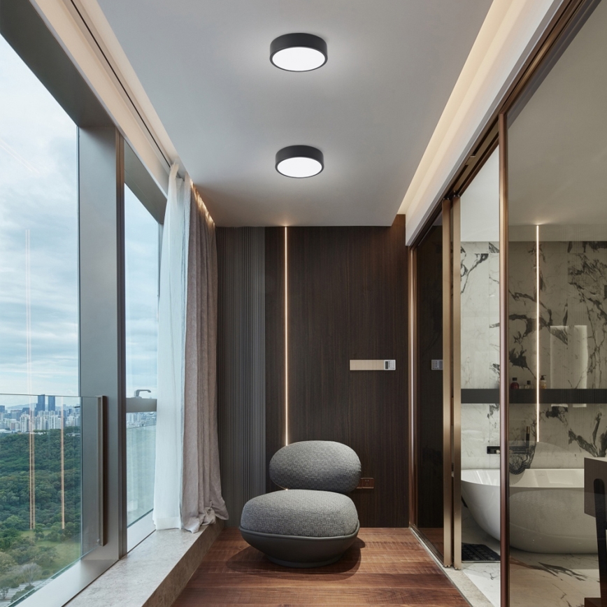 Brilagi - Ściemnialna oprawa sufitowa LED POOL LED/18W/230V 3000-6000K 20 cm czarna + pilot zdalnego sterowania