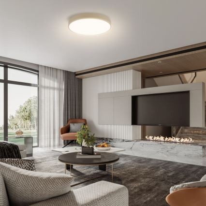 Brilagi - ściemnialna lampa sufitowa POOL LED/48W/230V 3000-6000K śr. 40 cm beżowa + pilot zdalnego sterowania