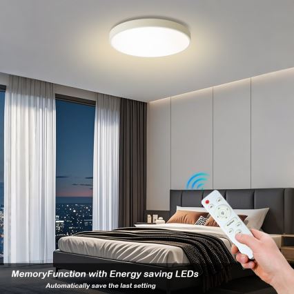 Brilagi - Oprawa sufitowa LED ściemnialna POOL LED/60W/230V 3000-6000K śr. 60 cm biała + pilot zdalnego sterowania