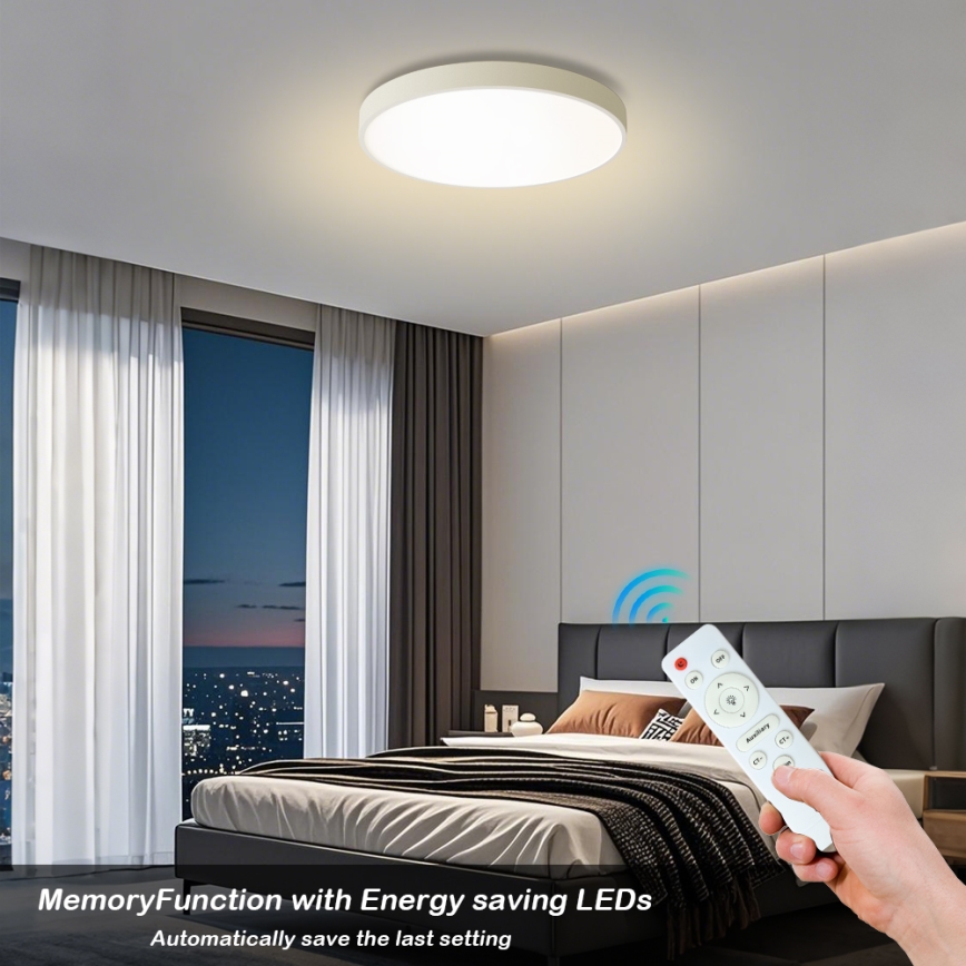 Brilagi - Oprawa sufitowa LED ściemnialna POOL LED/60W/230V 3000-6000K śr. 60 cm biała + pilot zdalnego sterowania