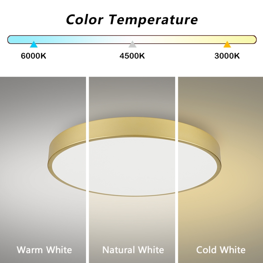 Brilagi - LED ściemniana oprawa sufitowa POOL SMART LED/100W/230V 3000-6000K 80 cm złota Wi-Fi Tuya + pilot zdalnego sterowania