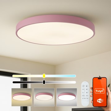 Brilagi - Ściemnialna oprawa LED POOL SMART LED/128W/230V Ø 100 cm 3000-6000K Wi-Fi Tuya + pilot zdalnego sterowania, różowa