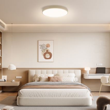 Brilagi - ściemnialna lampa sufitowa LED POOL SMART LED/60W/230V 3000-6000K Ø 50 cm Wi-Fi Tuya beżowa + pilot zdalnego sterowania