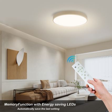 Brilagi - LED ściemnialna lampa sufitowa POOL SMART LED/60W/230V 3000-6000K śr. 50 cm Wi-Fi Tuya beżowa + pilot zdalnego sterowania