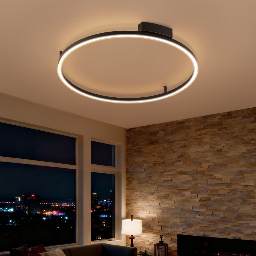 Brilagi - ściemnialna oprawa sufitowa PORTOFINO LED/60W/230V 3000-6000K śr. 80 cm czarna + pilot
