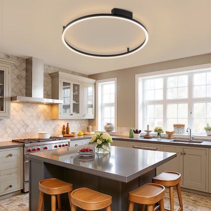 Brilagi - ściemnialna oprawa sufitowa PORTOFINO LED/60W/230V 3000-6000K śr. 80 cm czarna + pilot