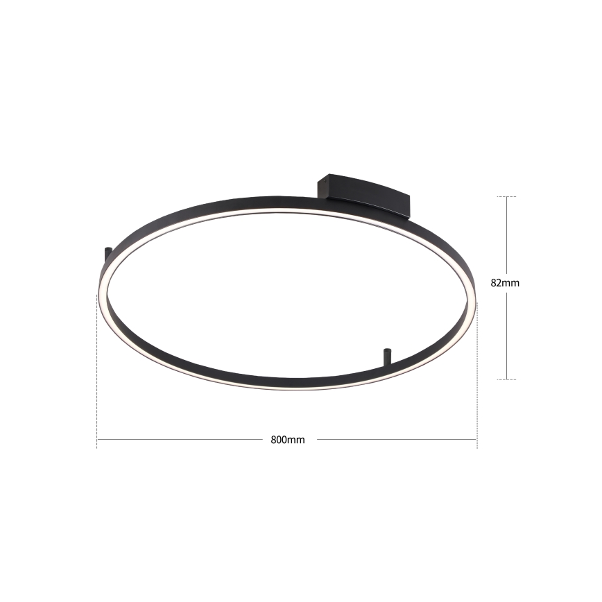 Brilagi - ściemnialna oprawa sufitowa PORTOFINO LED/60W/230V 3000-6000K śr. 80 cm czarna + pilot