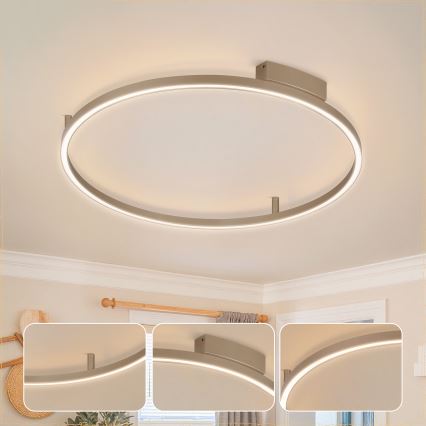 Brilagi - ściemnialna lampa sufitowa LED PORTOFINO LED/60W/230V 3000-6000K śr. 80 cm beżowa + pilot zdalnego sterowania