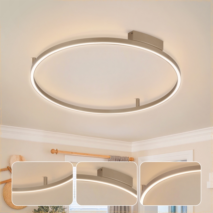 Brilagi - ściemnialna lampa sufitowa LED PORTOFINO LED/60W/230V 3000-6000K śr. 80 cm beżowa + pilot zdalnego sterowania