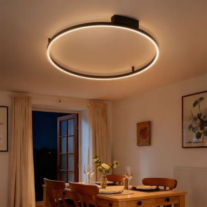 Brilagi - ściemnialna lampa sufitowa PORTOFINO LED/60W/230V 3000-6000K śr. 80 cm czarna + pilot zdalnego sterowania