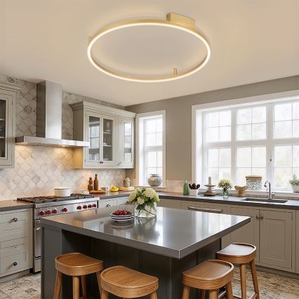 Brilagi - ściemnialna oprawa sufitowa PORTOFINO LED/60W/230V 3000-6000K śr. 80 cm złota + pilot zdalnego sterowania