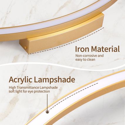 Brilagi - ściemnialna oprawa sufitowa PORTOFINO LED/60W/230V 3000-6000K śr. 80 cm złota + pilot zdalnego sterowania